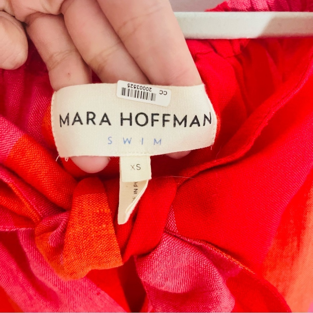 Mara Hoffman Kamala Off the Shoulder Striped Midi Dress - Picture 7 of 10